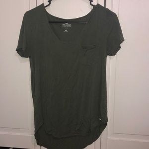 green hollister easy tee xs